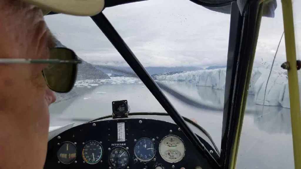 jd flying by the knick glacier