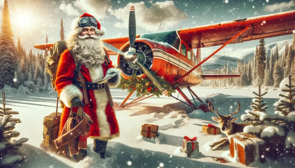 what if santa claus was a bush pilot artwork