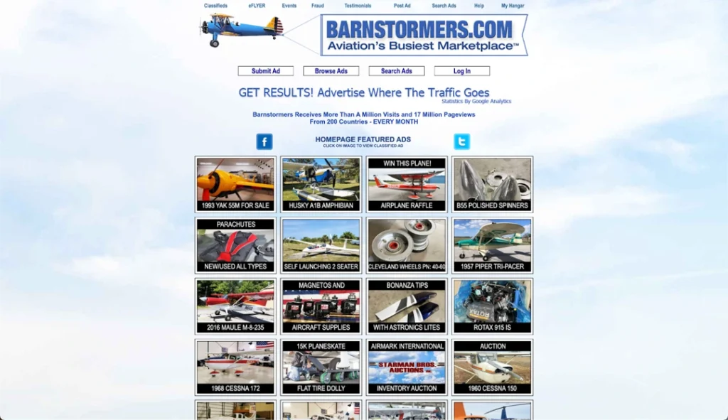 barnstormers dot com website for used airplanes